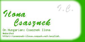 ilona csasznek business card